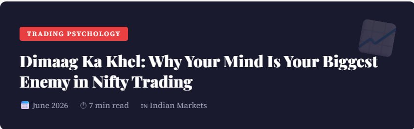 Dimaag Ka Khel: Why Your Mind Is Your Biggest Enemy in Nifty Trading
